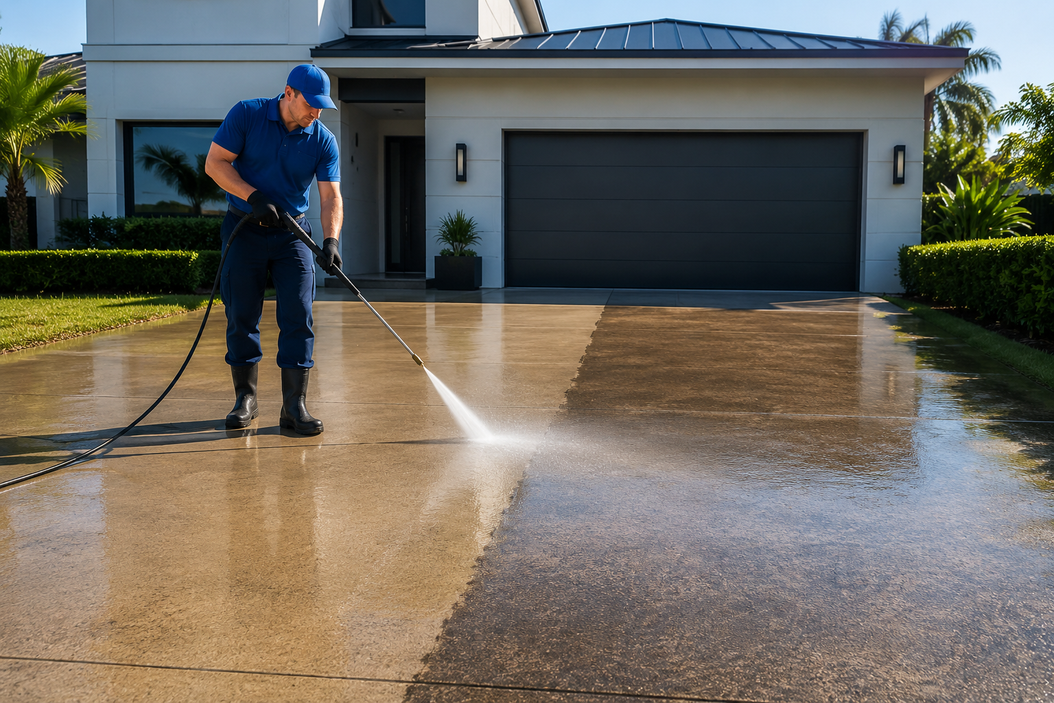 AAA Power Washing team at work
