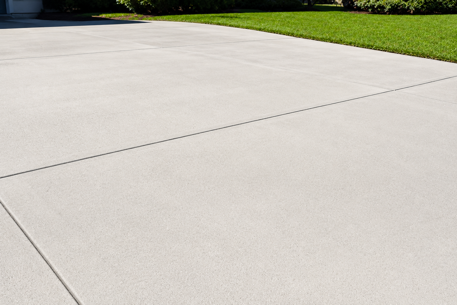 Clean driveway after pressure washing